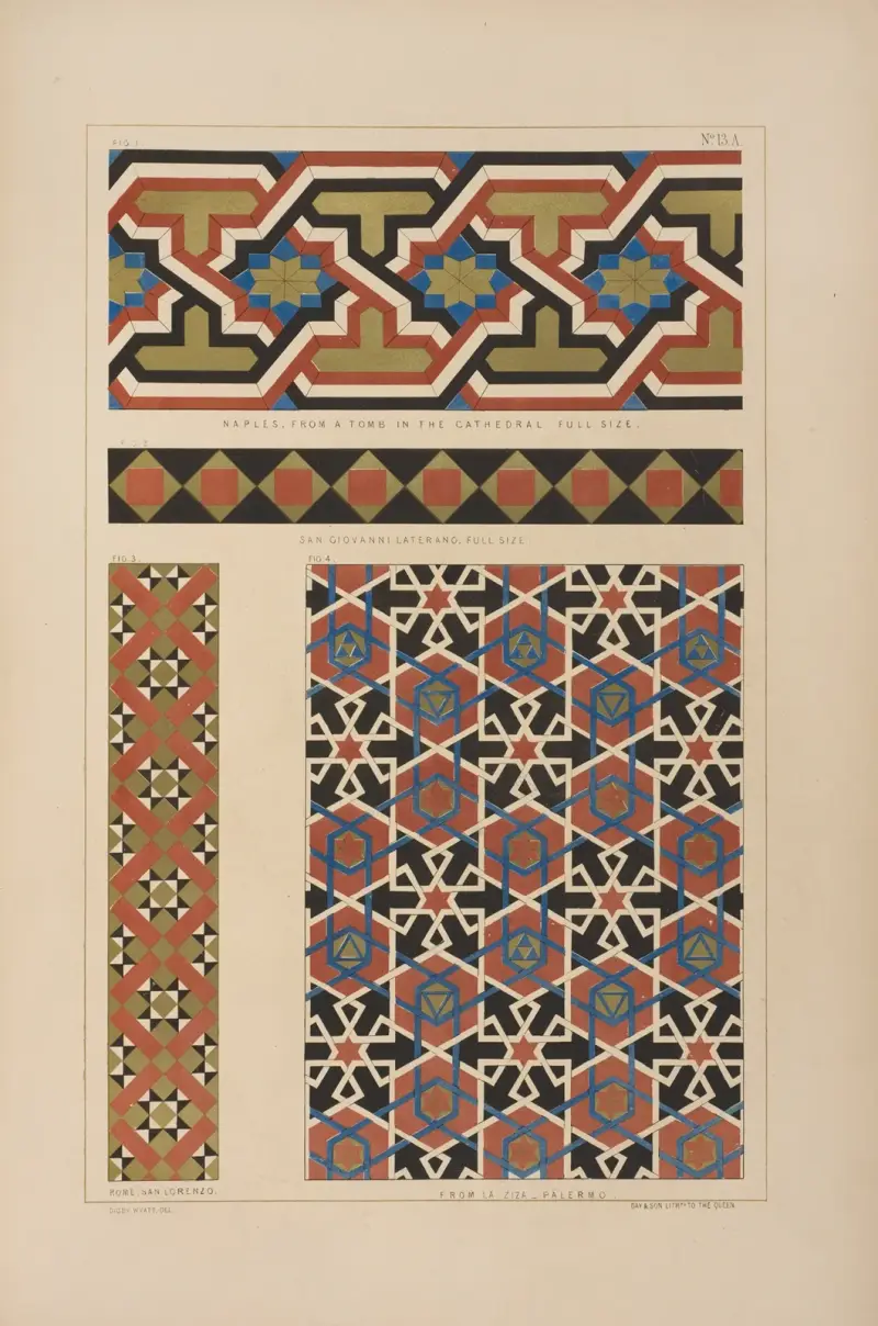 Fig.1. Naples, from a tomb in the Cathedral. Full size; Fig. 2. San Giovanni Laterano av Matthew Digby Wyatt