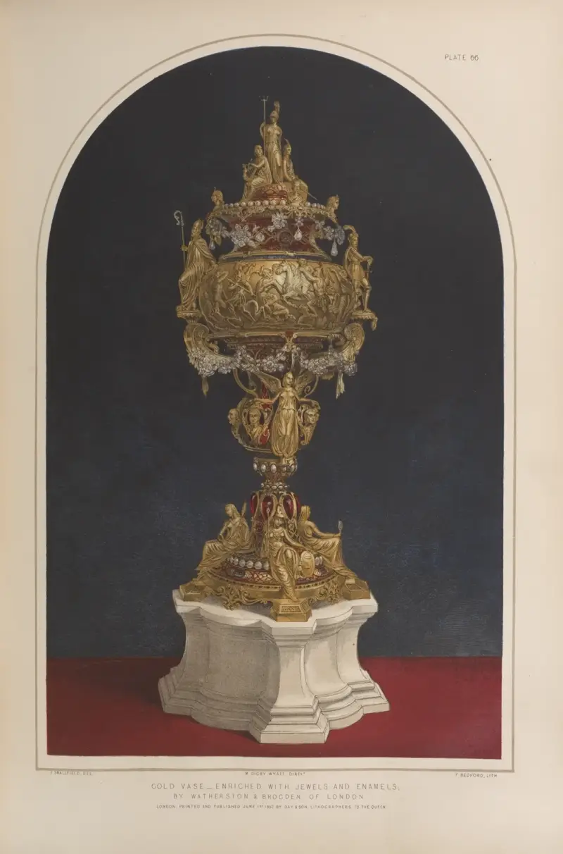 Gold vase – enriched with jewels and enamels av Matthew Digby Wyatt