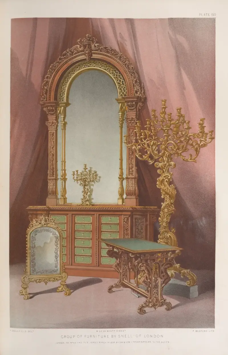 Möbelgruppe von Snell of London von Matthew Digby Wyatt