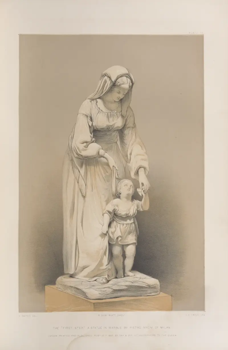 The ‘first step,’ a statue in marble by Pietro Magni of Milan av Matthew Digby Wyatt