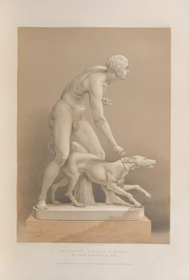 Der Jäger – eine Statue aus Marmor von Matthew Digby Wyatt