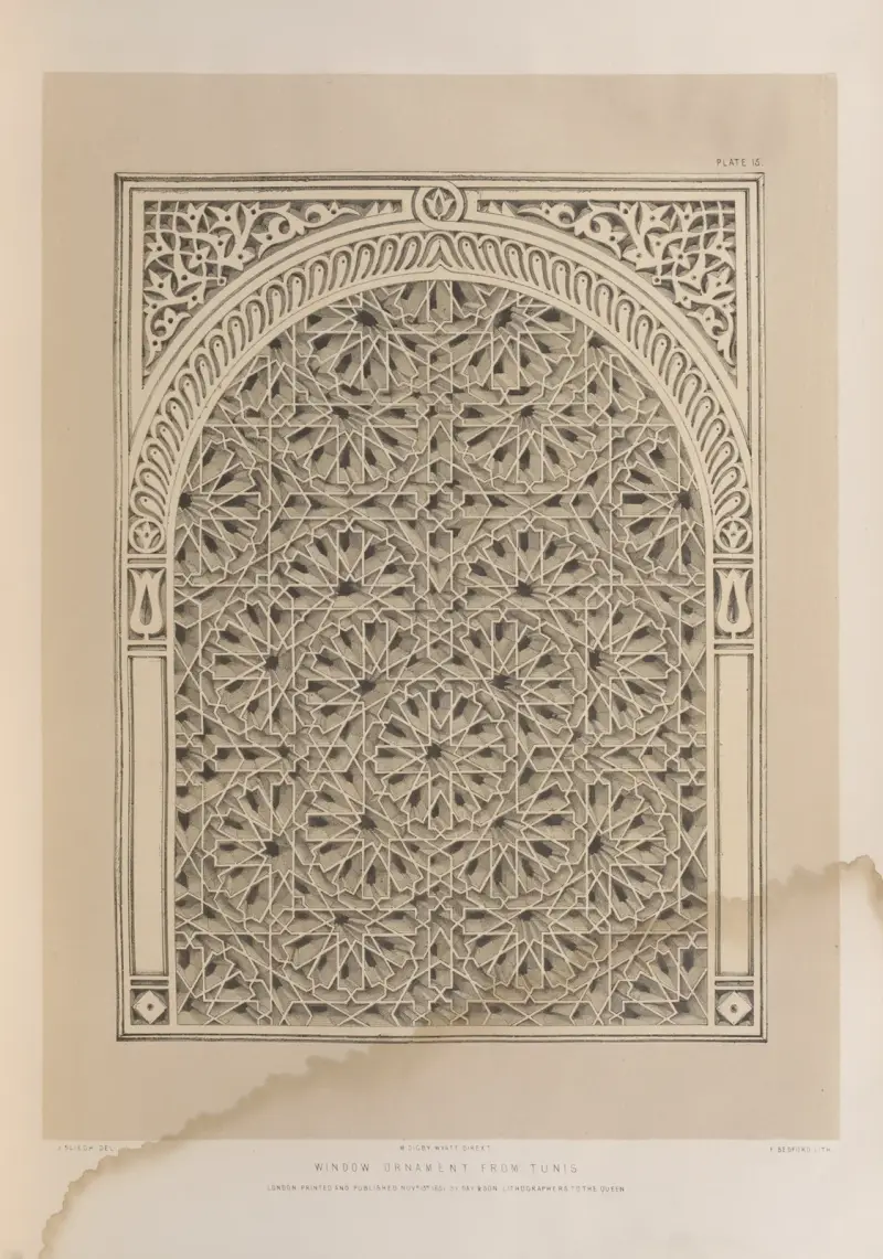 Fönsterornament från Tunis av Matthew Digby Wyatt