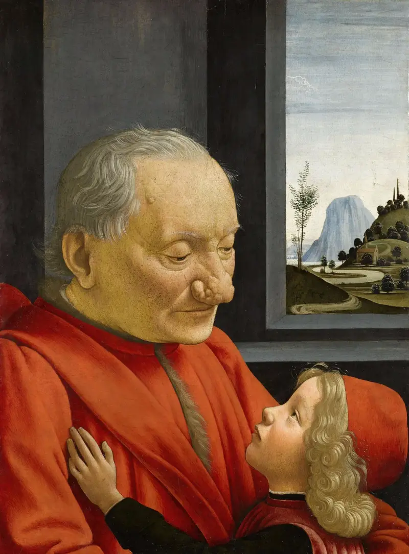En gammal man och hans barnbarn av Domenico Ghirlandaio