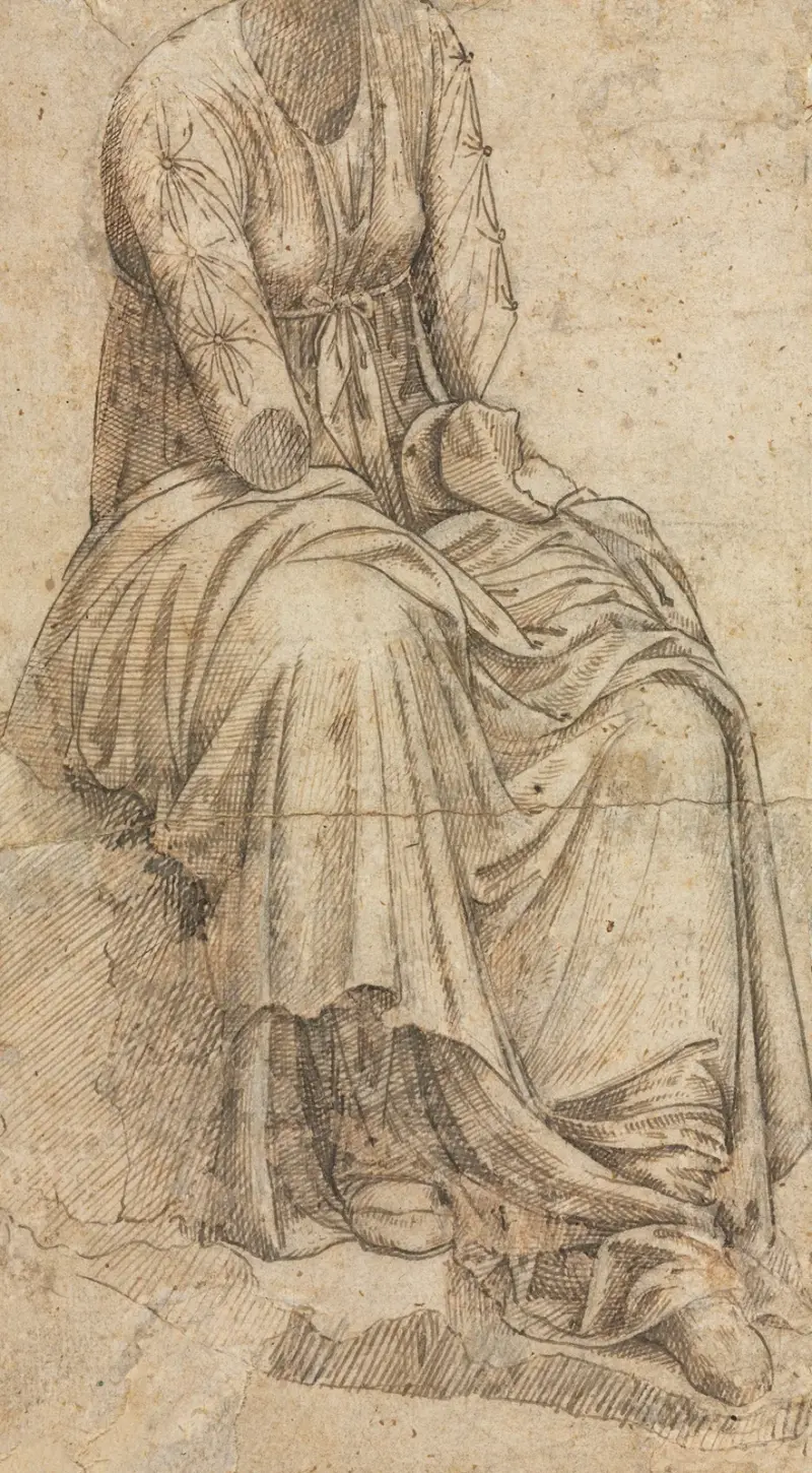 Copy of a Roman Statue of a Seated Woman av Domenico Ghirlandaio