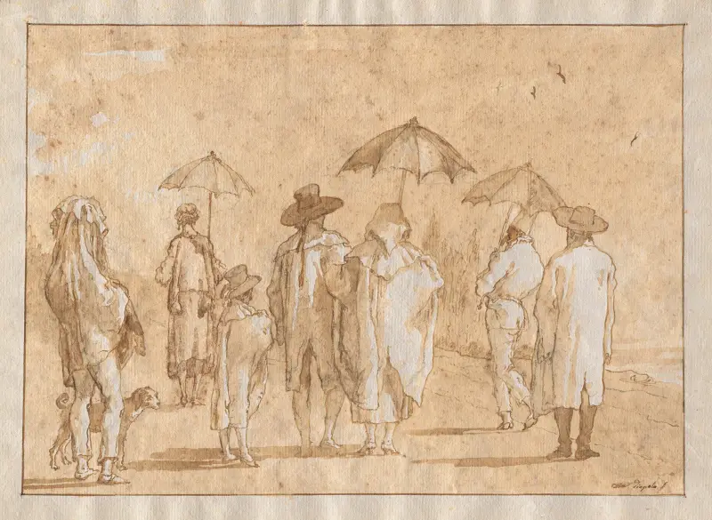 Ett vårregn av Giovanni Domenico Tiepolo