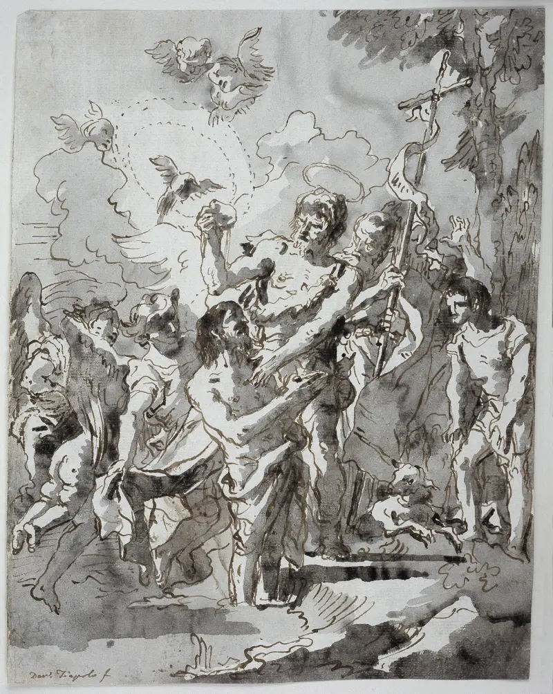 Kristi dop i Jordan av Giovanni Domenico Tiepolo