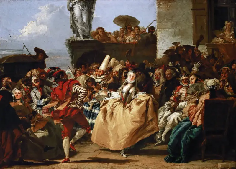 Carnival Scene Or The Minuet av Giovanni Domenico Tiepolo