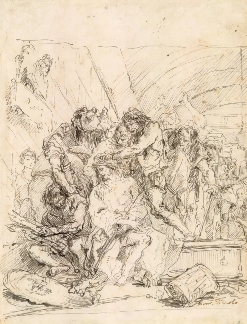 Kristus krönt med törnen av Giovanni Domenico Tiepolo