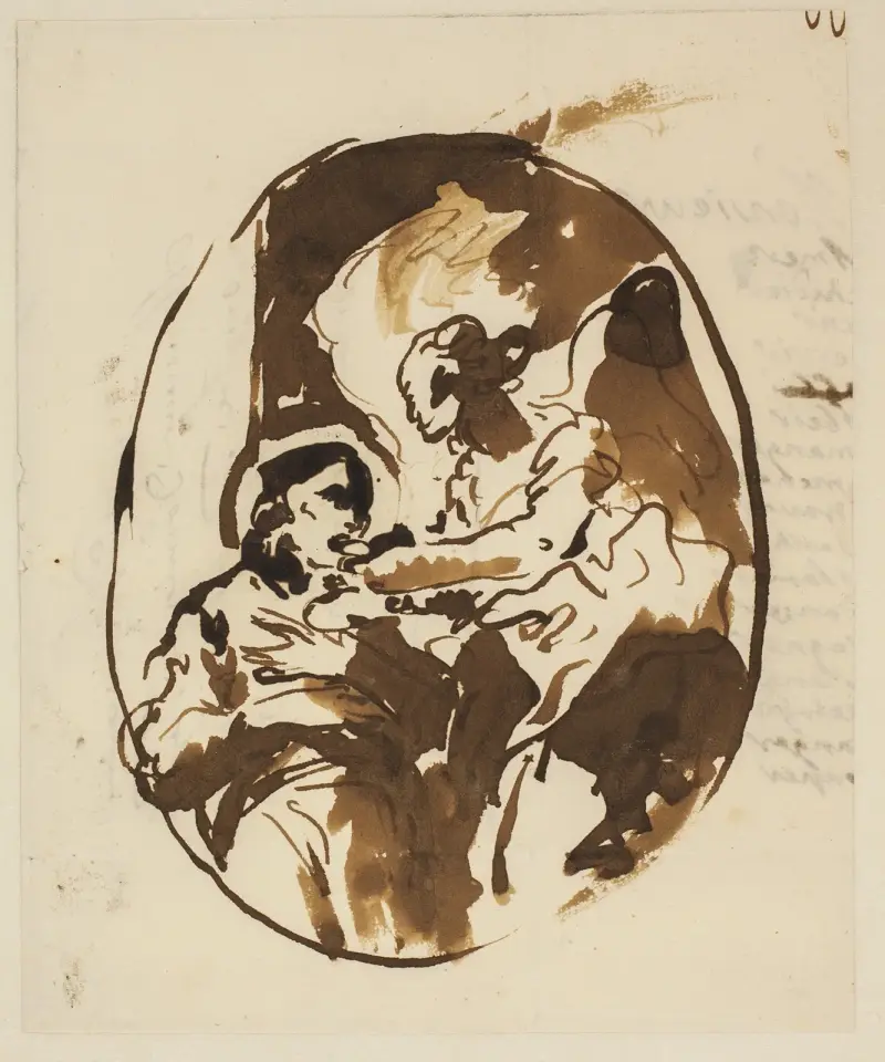 En helgen mottar nattvarden av Giovanni Domenico Tiepolo