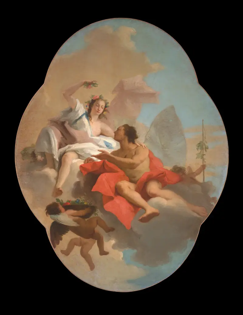 Flora And zephyr av Giovanni Domenico Tiepolo