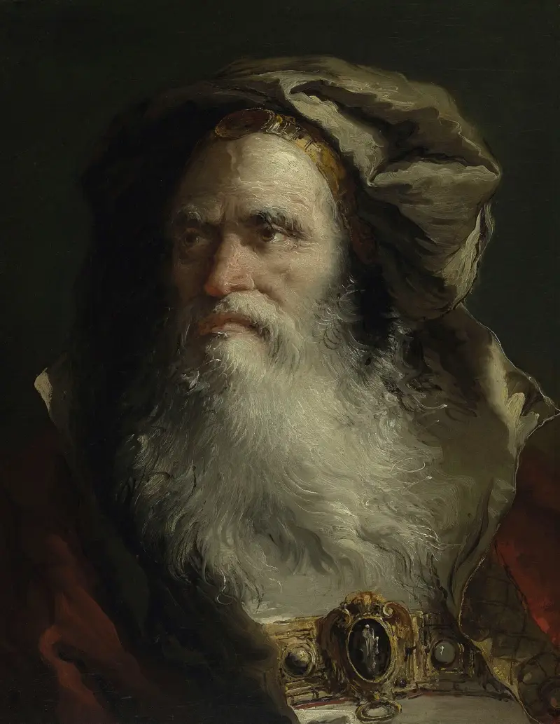 Filosofens huvud av Giovanni Domenico Tiepolo