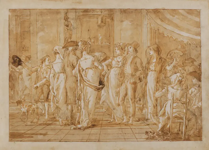 In Piazza av Giovanni Domenico Tiepolo