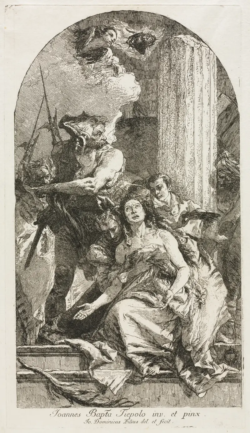 Sankta Agatas martyrium av Giovanni Domenico Tiepolo