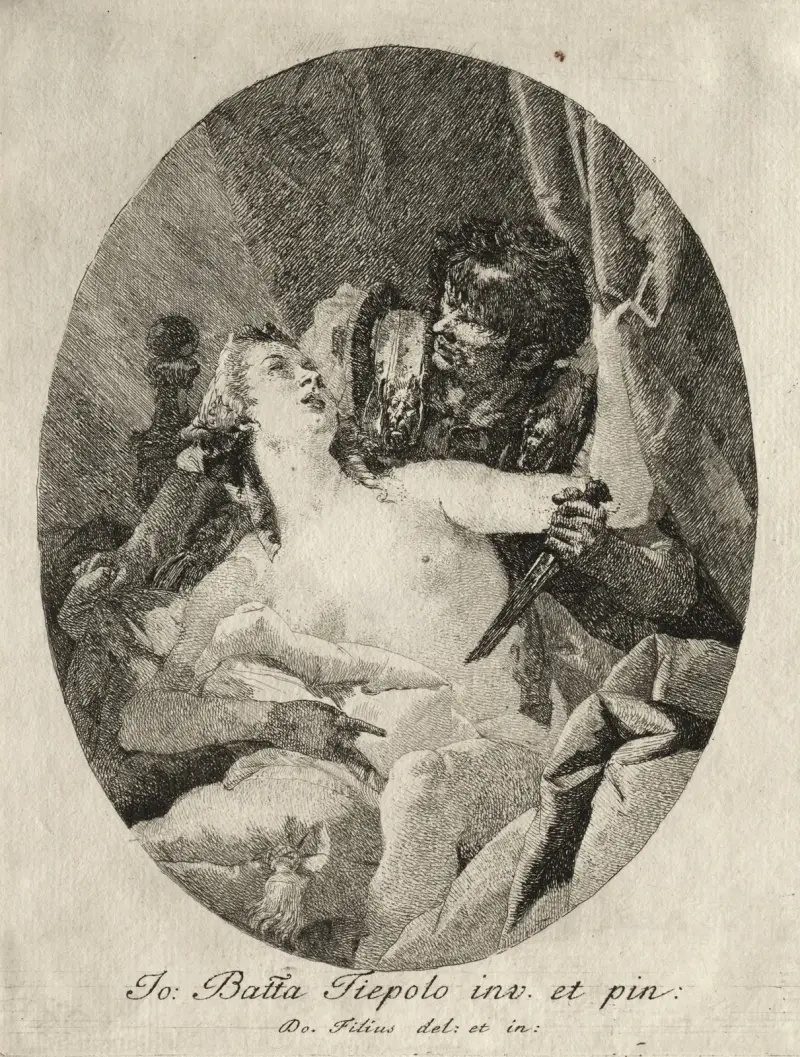 Tarquinius och Lucretia av Giovanni Domenico Tiepolo