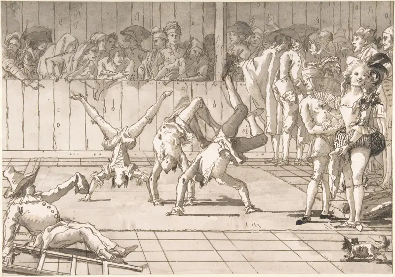 Akrobaterna av Giovanni Domenico Tiepolo