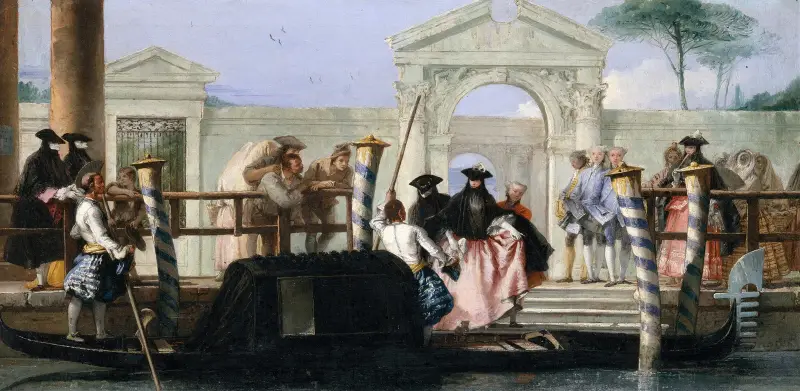 Odpłynięcie gondoli, Giovanni Domenico Tiepolo