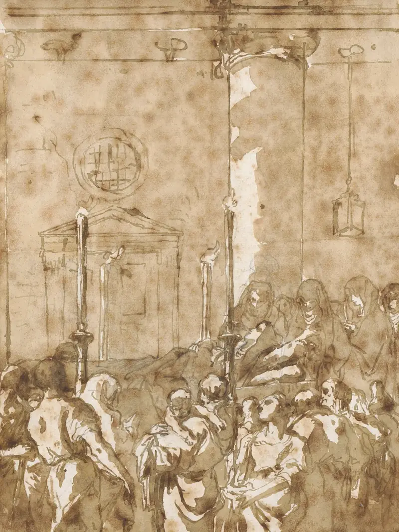 En nunnas begravning av Giovanni Domenico Tiepolo