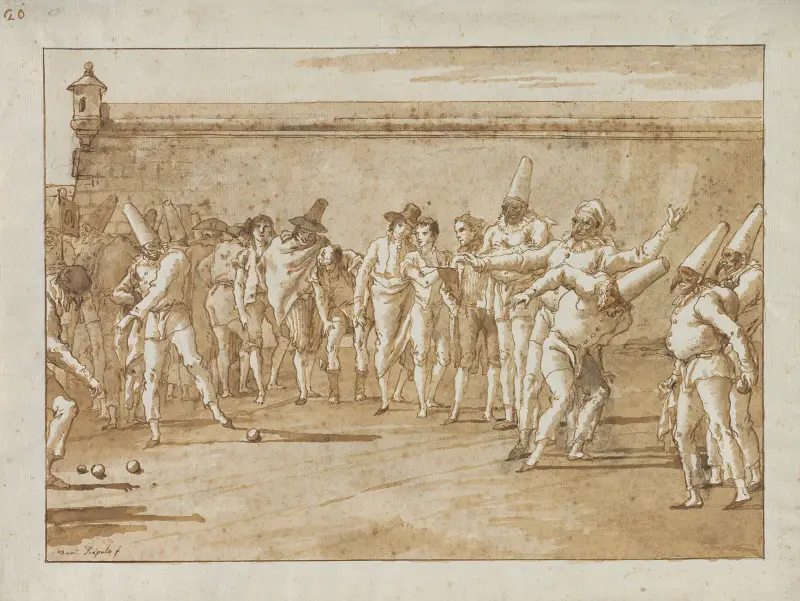 Spelet bowls av Giovanni Domenico Tiepolo