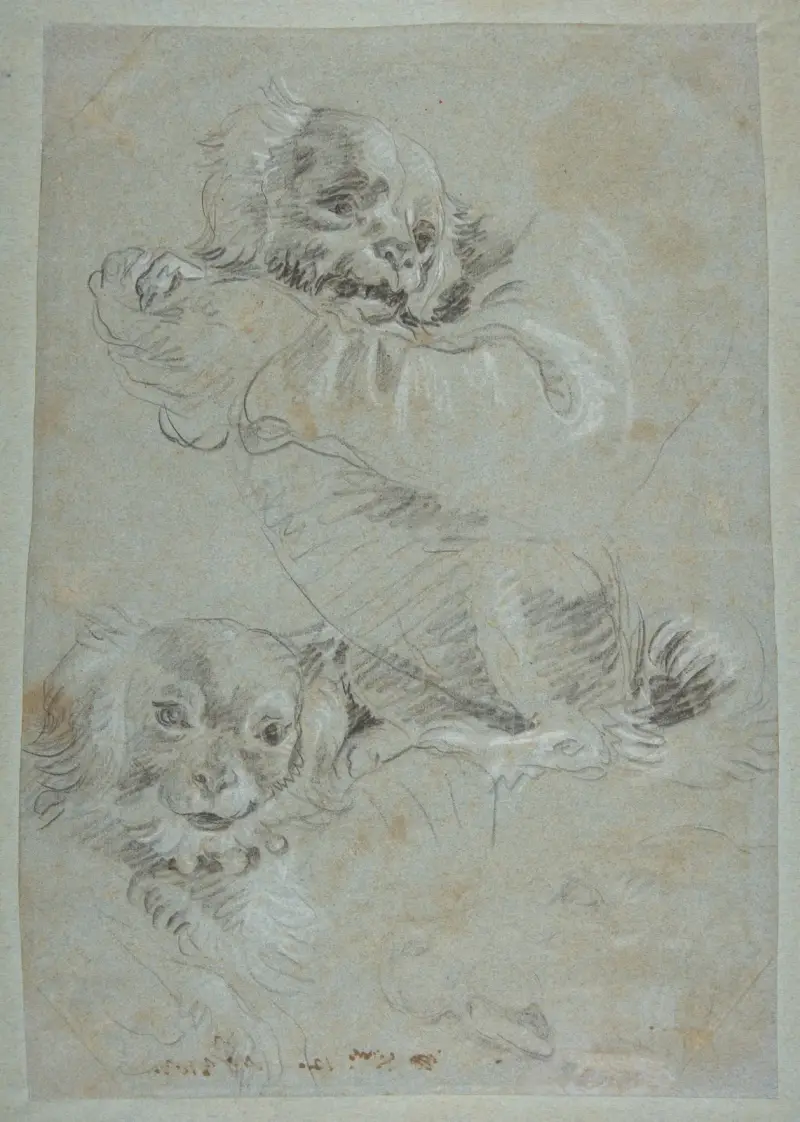 Tre hundar av Giovanni Domenico Tiepolo