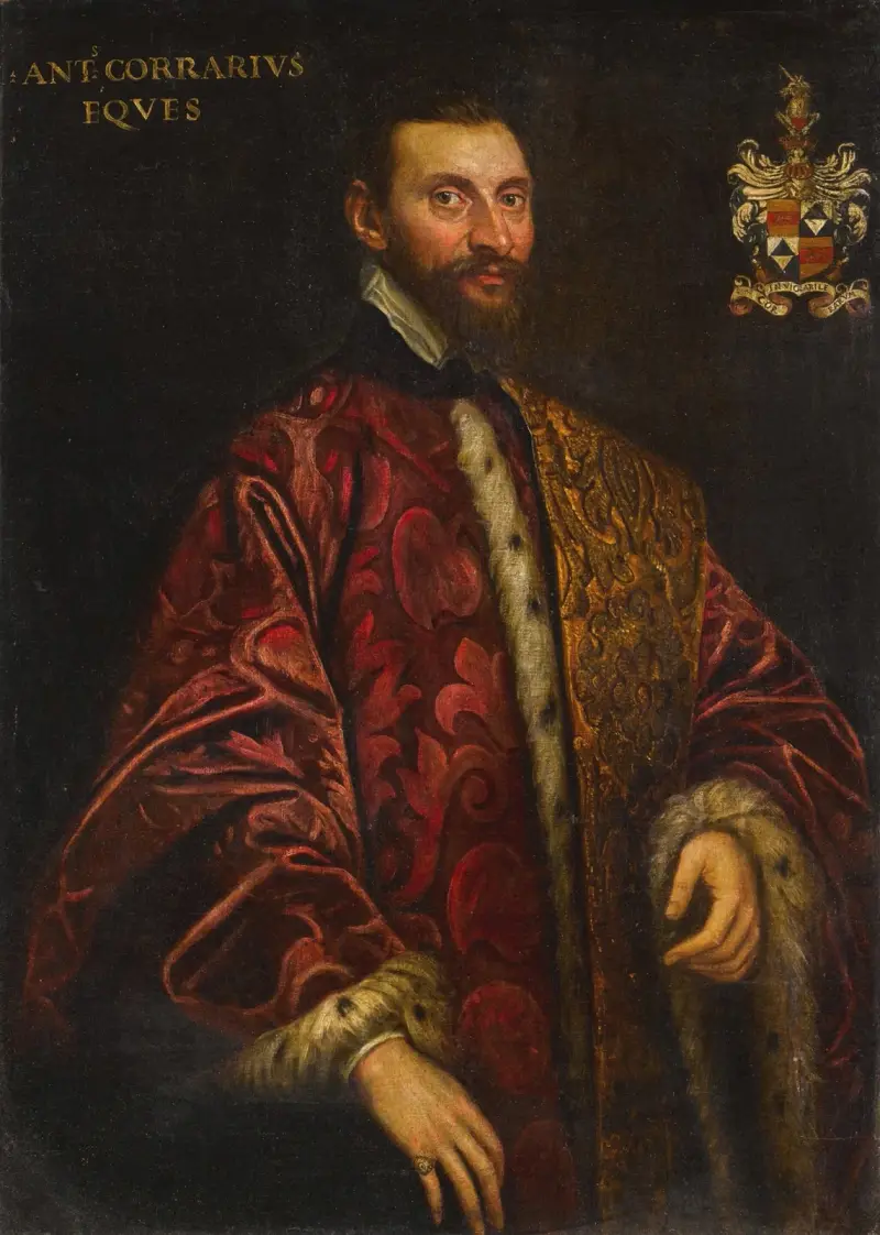 Porträtt av en venetiansk senator, möjligen Marc Antonio Correr av Domenico Tintoretto