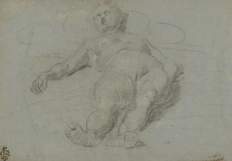 Reclining Female Nude early av Domenico Tintoretto