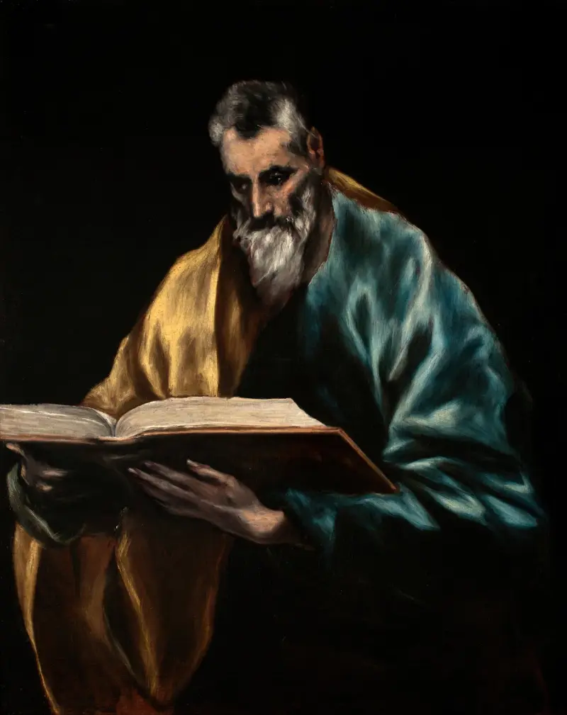 Apostle Saint Simon av El Greco (Domenikos Theotokopoulos)