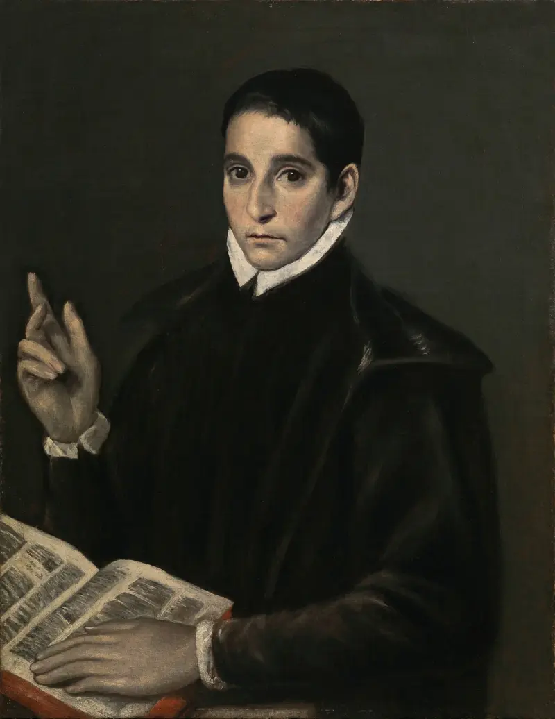 Portrait of a young man, traditionally identified as Saint Aloysius (Luigi) Gonzaga av El Greco (Domenikos Theotokopoulos)