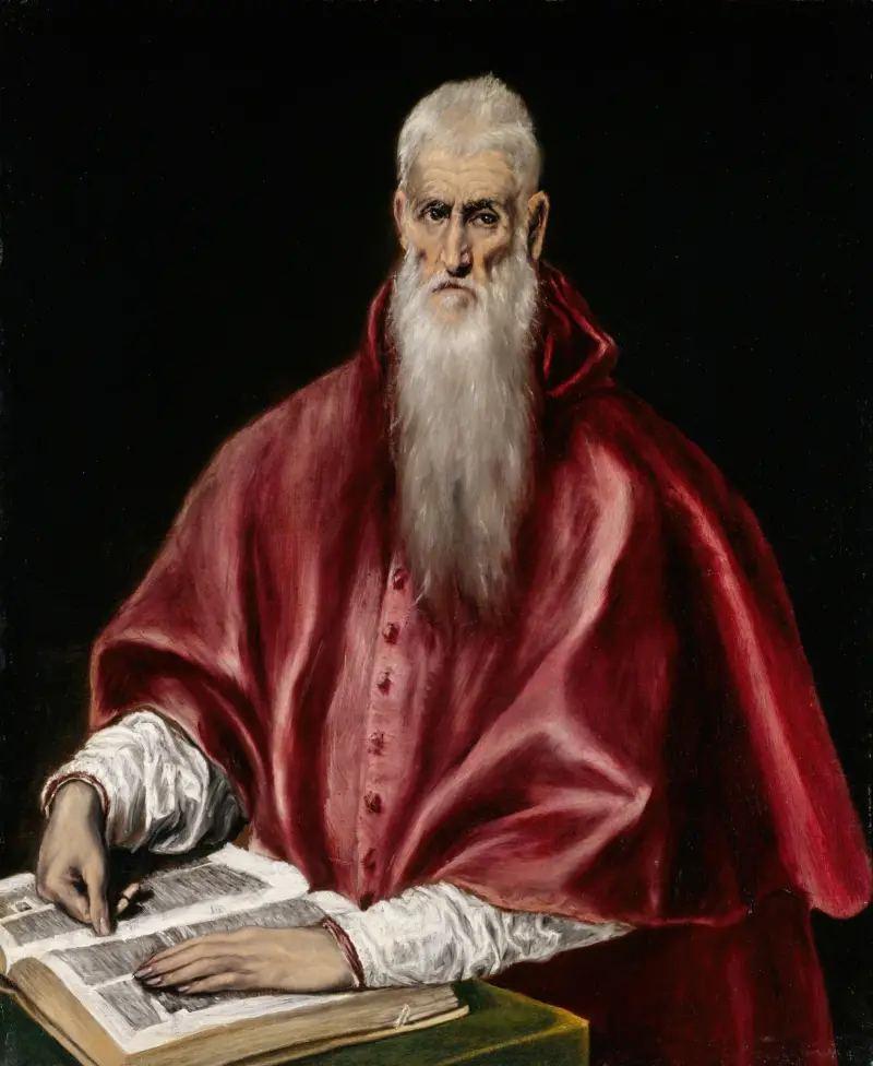 Saint Jerome as Scholar av El Greco (Domenikos Theotokopoulos)
