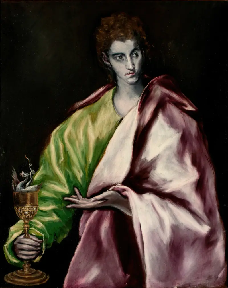 Johannes evangelisten av El Greco (Domenikos Theotokopoulos)