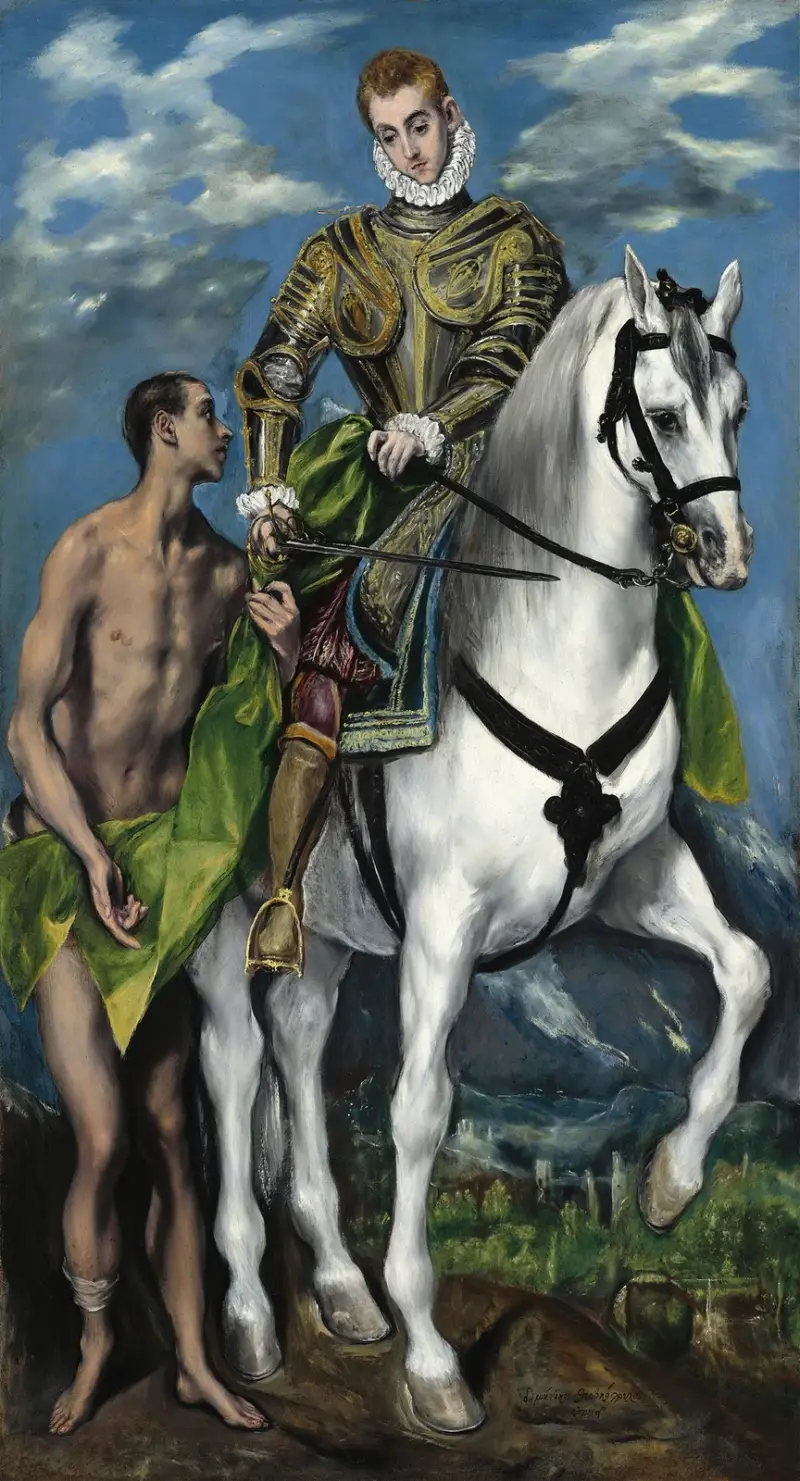 Sankt Martin och tiggaren av El Greco (Domenikos Theotokopoulos)