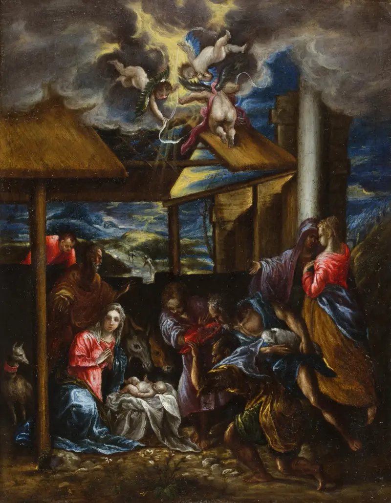 The Adoration Of The Shepherds, 1576 av El Greco (Domenikos Theotokopoulos)