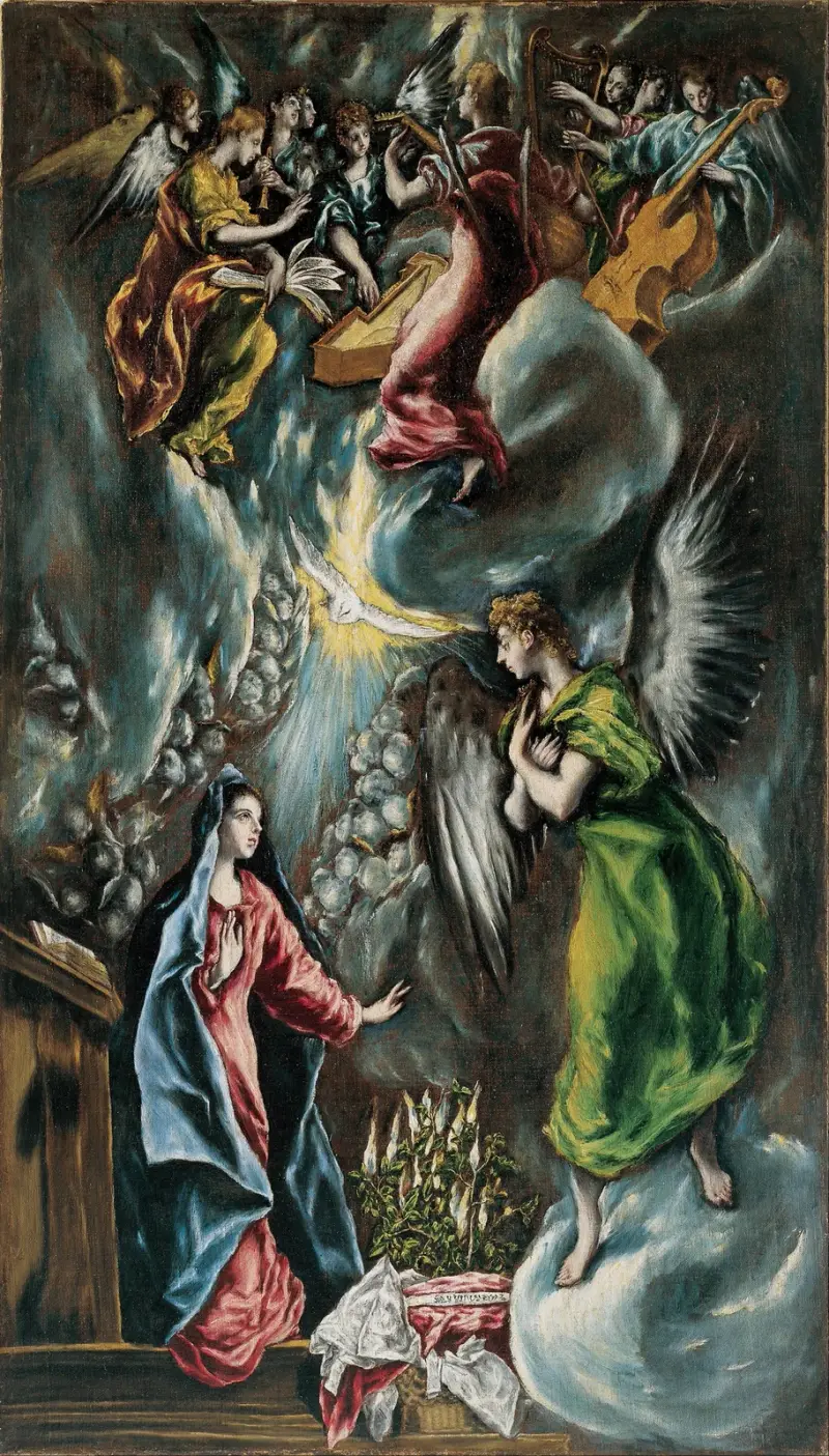 The Annunciation, 1596 av El Greco (Domenikos Theotokopoulos)