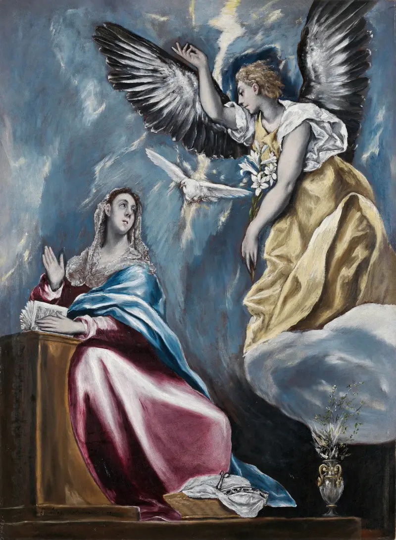 The Annunciation, 1595 av El Greco (Domenikos Theotokopoulos)
