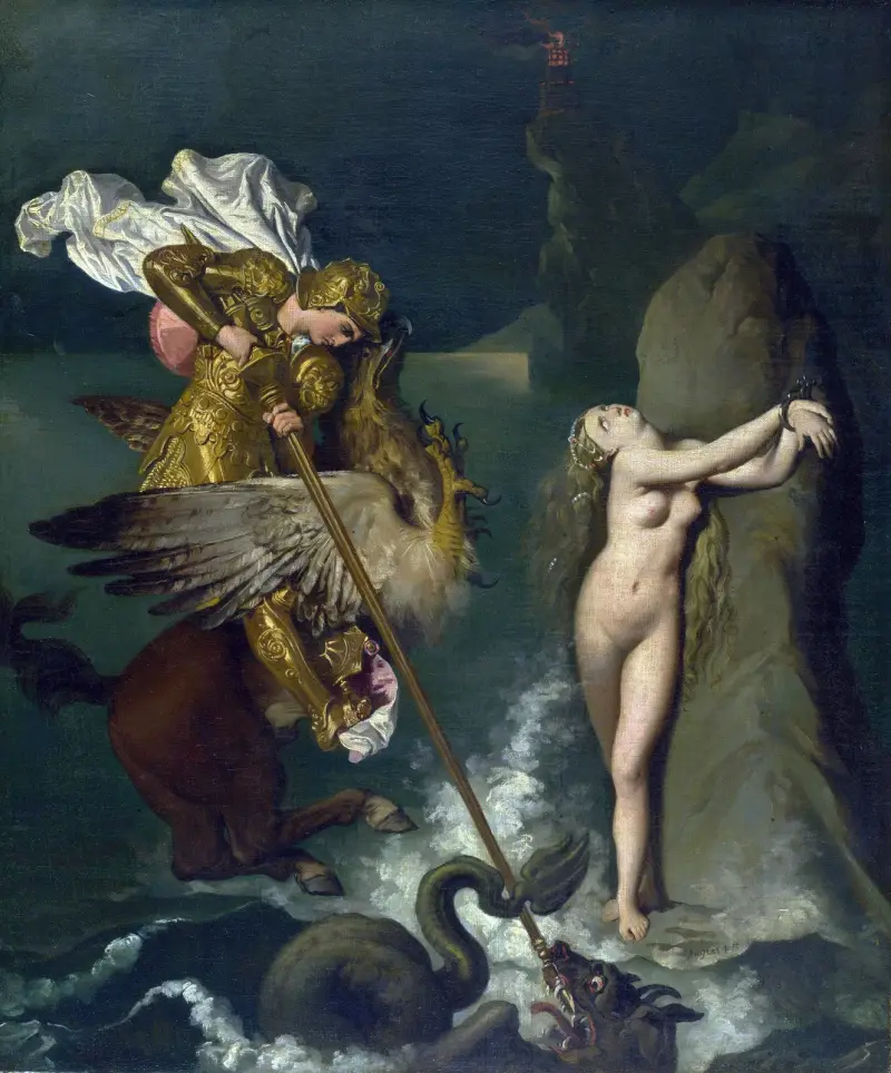 Angelica wird von Ruggiero gerettet von Jean Auguste Dominique Ingres