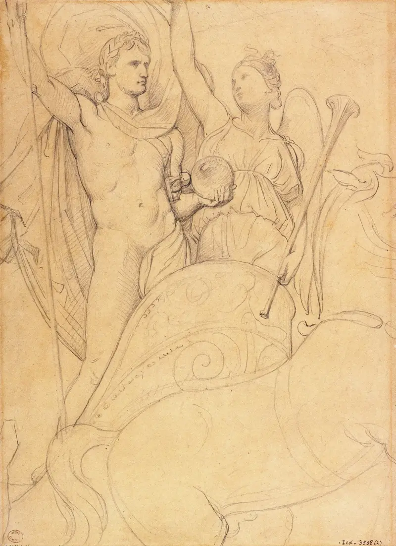 Etude pour ‘L’apothéose de Napoléon Ier’ – nr 2 av Jean Auguste Dominique Ingres