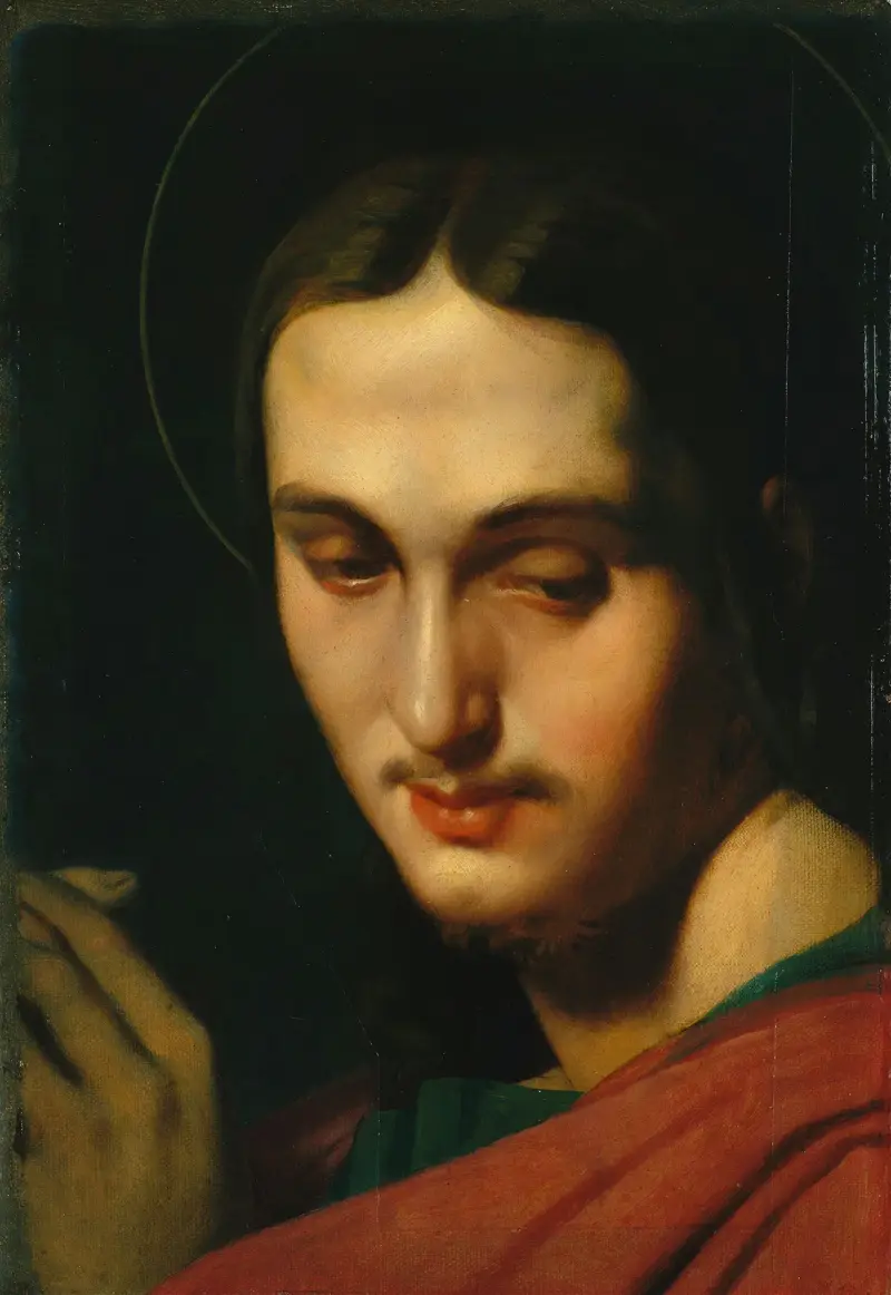 Head of Saint John the Evangelist av Jean Auguste Dominique Ingres