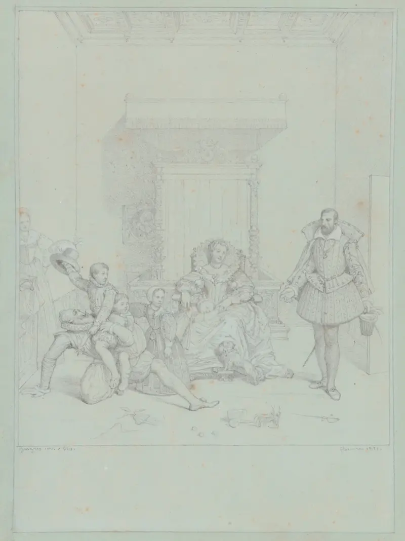 Henry IV Playing With his Children av Jean Auguste Dominique Ingres