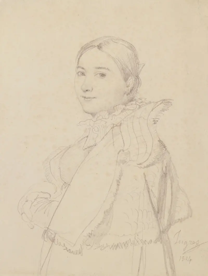 Madame Jean-Auguste-Dominique Ingres, född Madeleine Chapelle av Jean Auguste Dominique Ingres