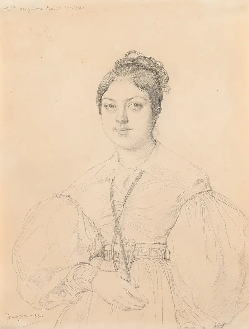 Portrait d’Angéline Raoul-Rochette av Jean Auguste Dominique Ingres