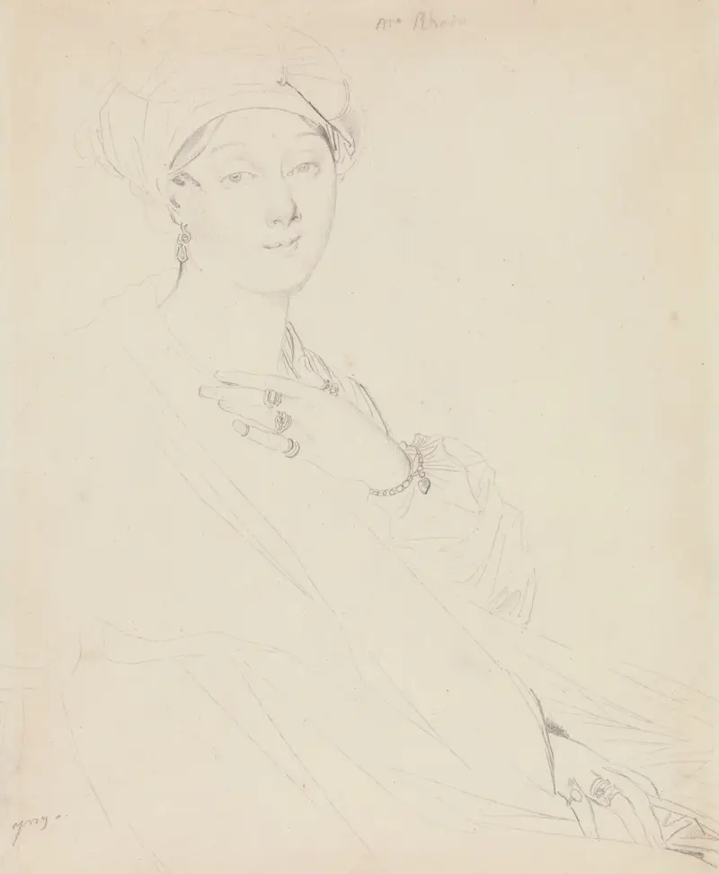 Portrait of Madame Rhode av Jean Auguste Dominique Ingres