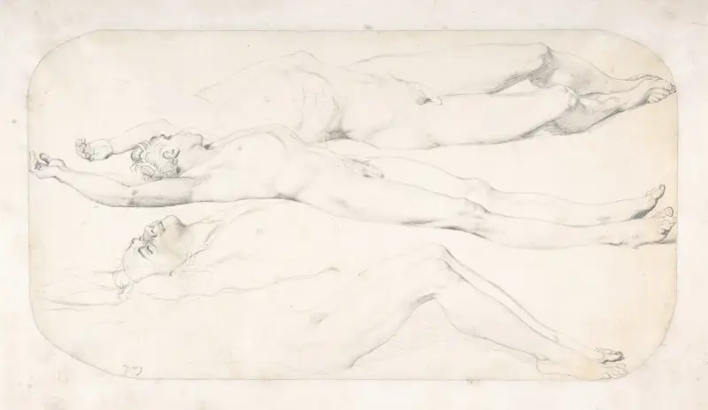 Studier för Akrons lik av Jean Auguste Dominique Ingres