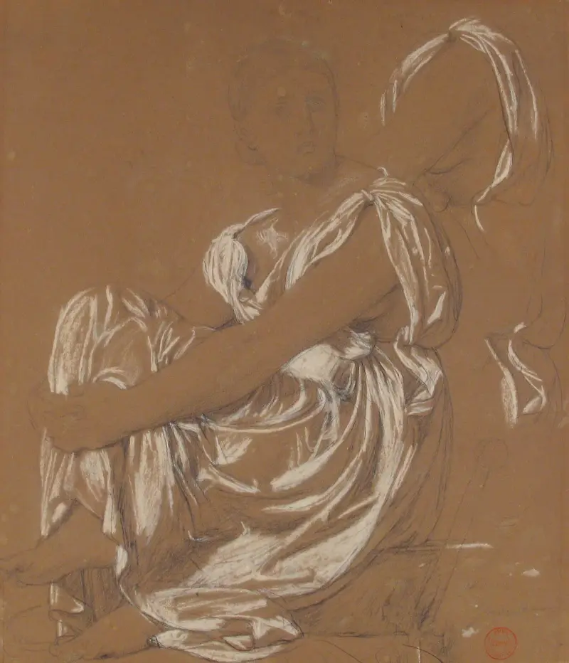 Study for the Figure of the Iliad in ‘The Apotheosis of Homer’ av Jean Auguste Dominique Ingres