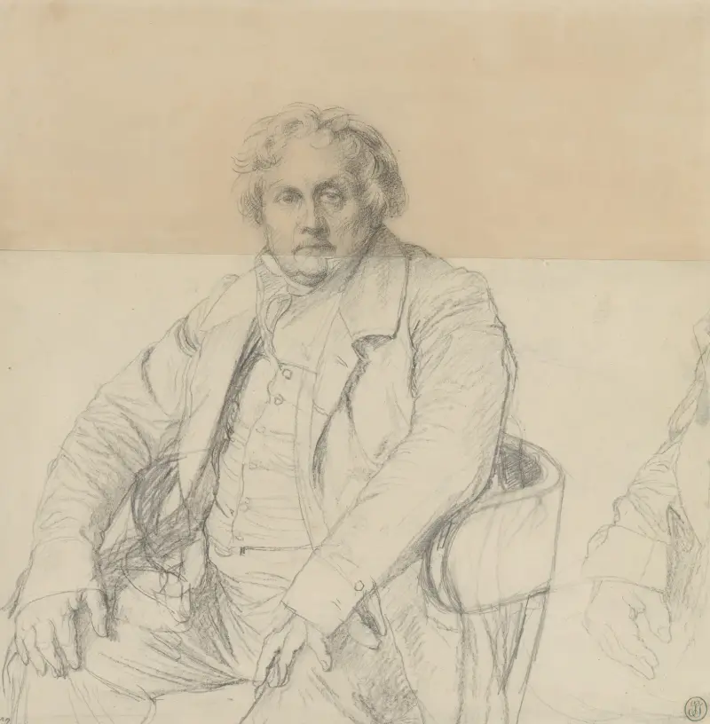 Study for the Portrait of Louis-François Bertin av Jean Auguste Dominique Ingres