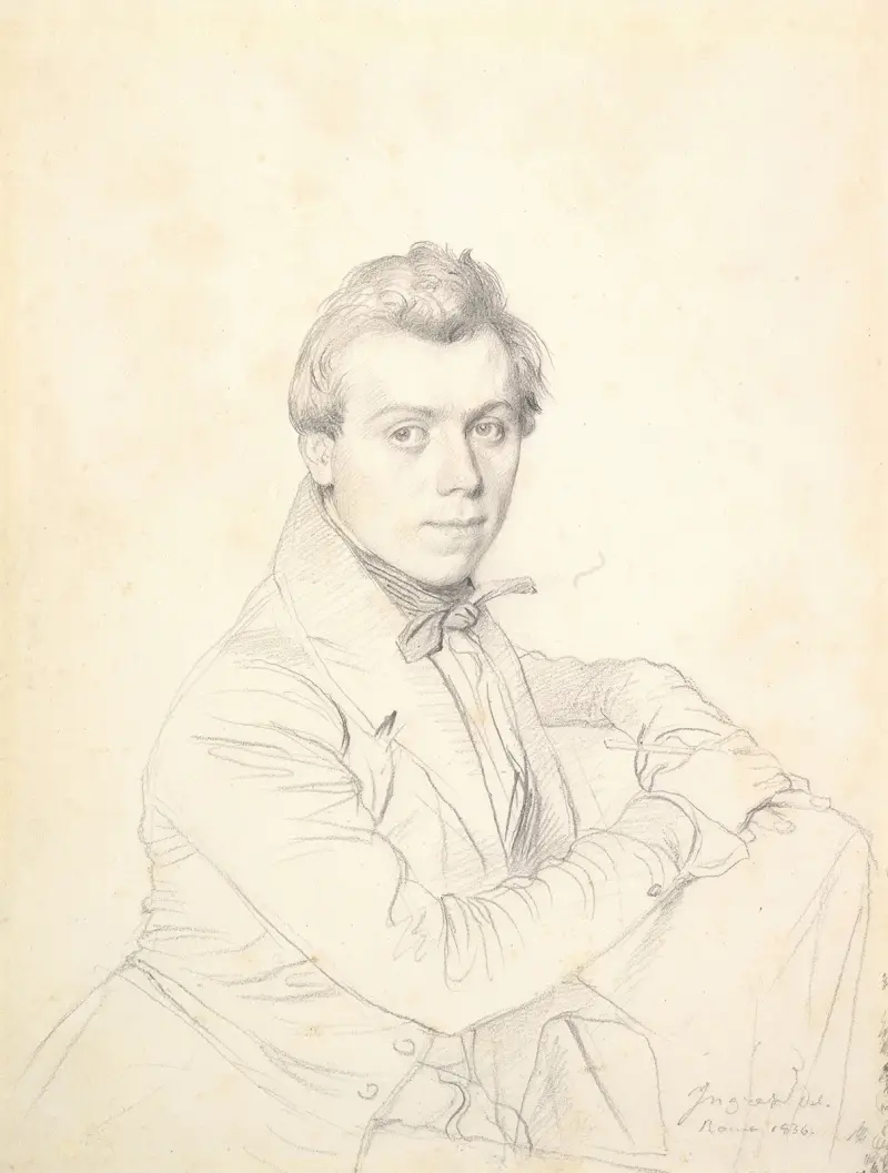 Arkitekten Charles-Victor Famin av Jean Auguste Dominique Ingres