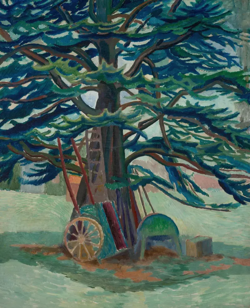 The Cedar Tree at Tidmarsh av Dora Carrington