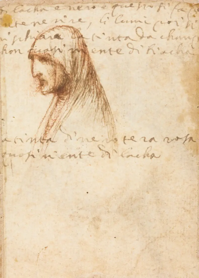 Bust-Length Profile of an Old Woman (verso) av Dosso Dossi