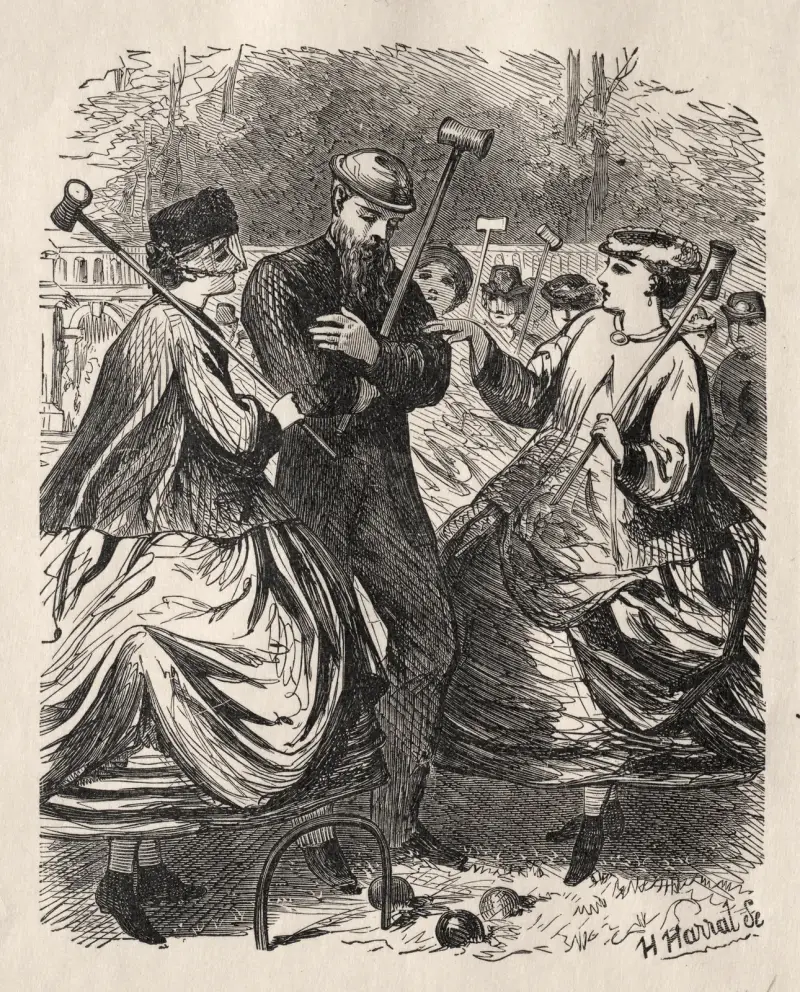 Our Croquet Party av George Du Maurier