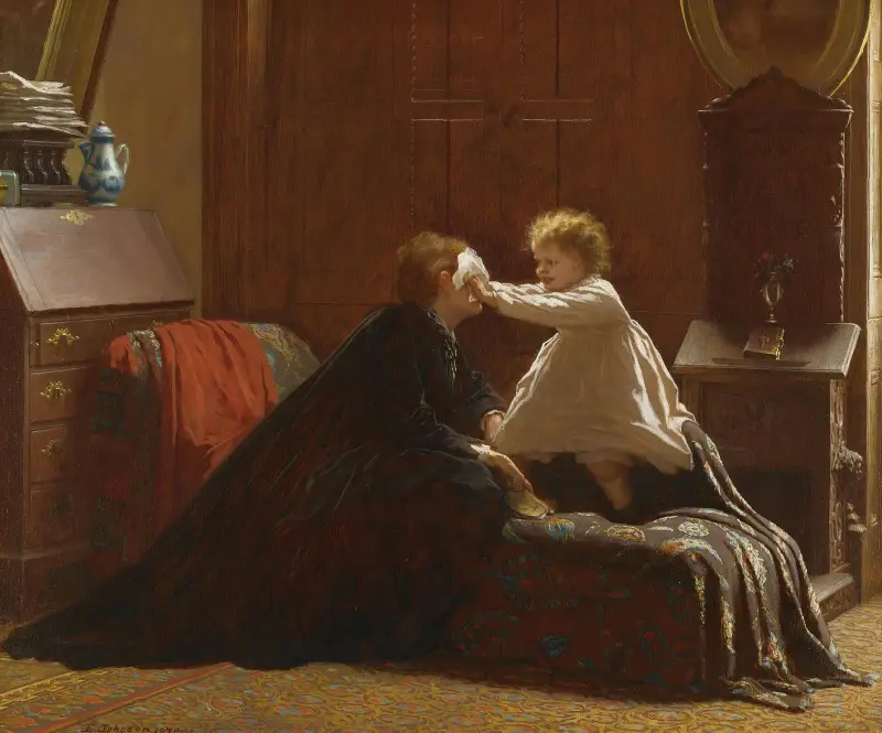 Bo Peep (The Peep) av Eastman Johnson