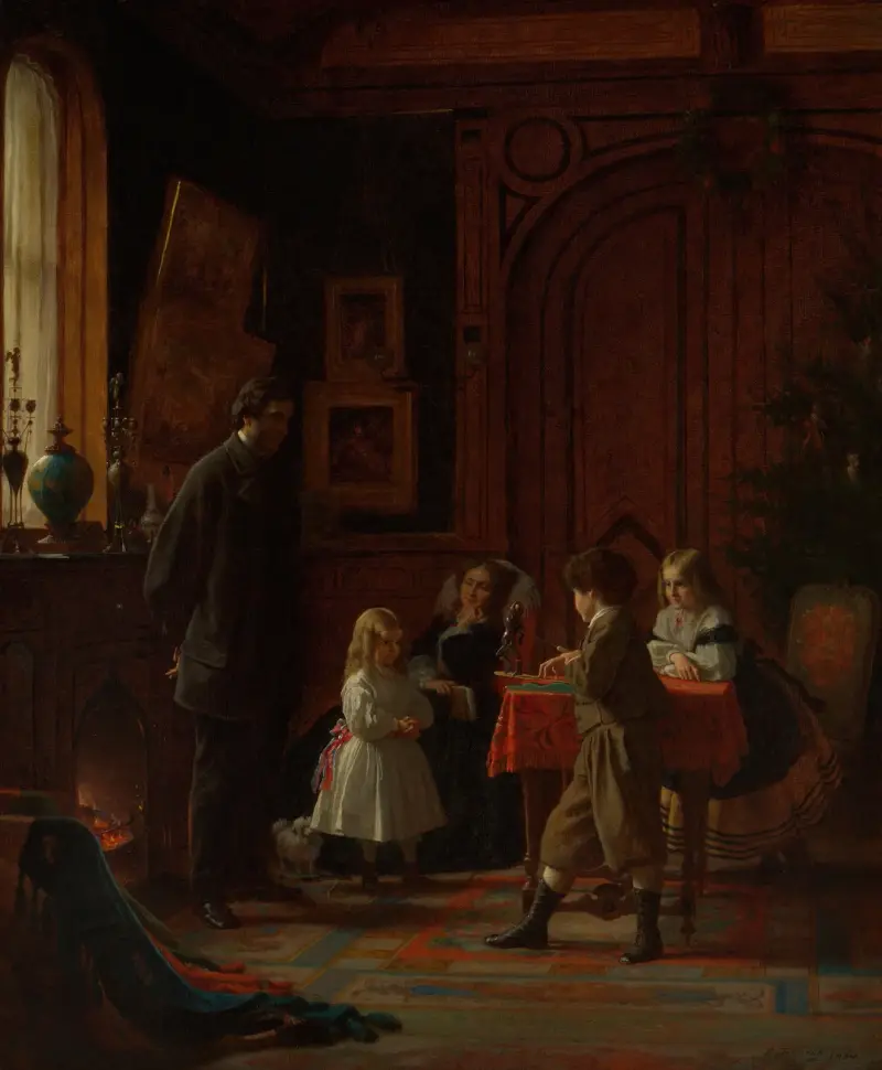 Julen – familjen Blodgett av Eastman Johnson
