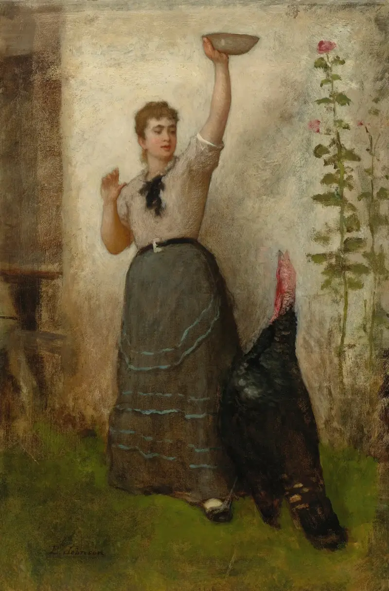 Matning av kalkonen av Eastman Johnson
